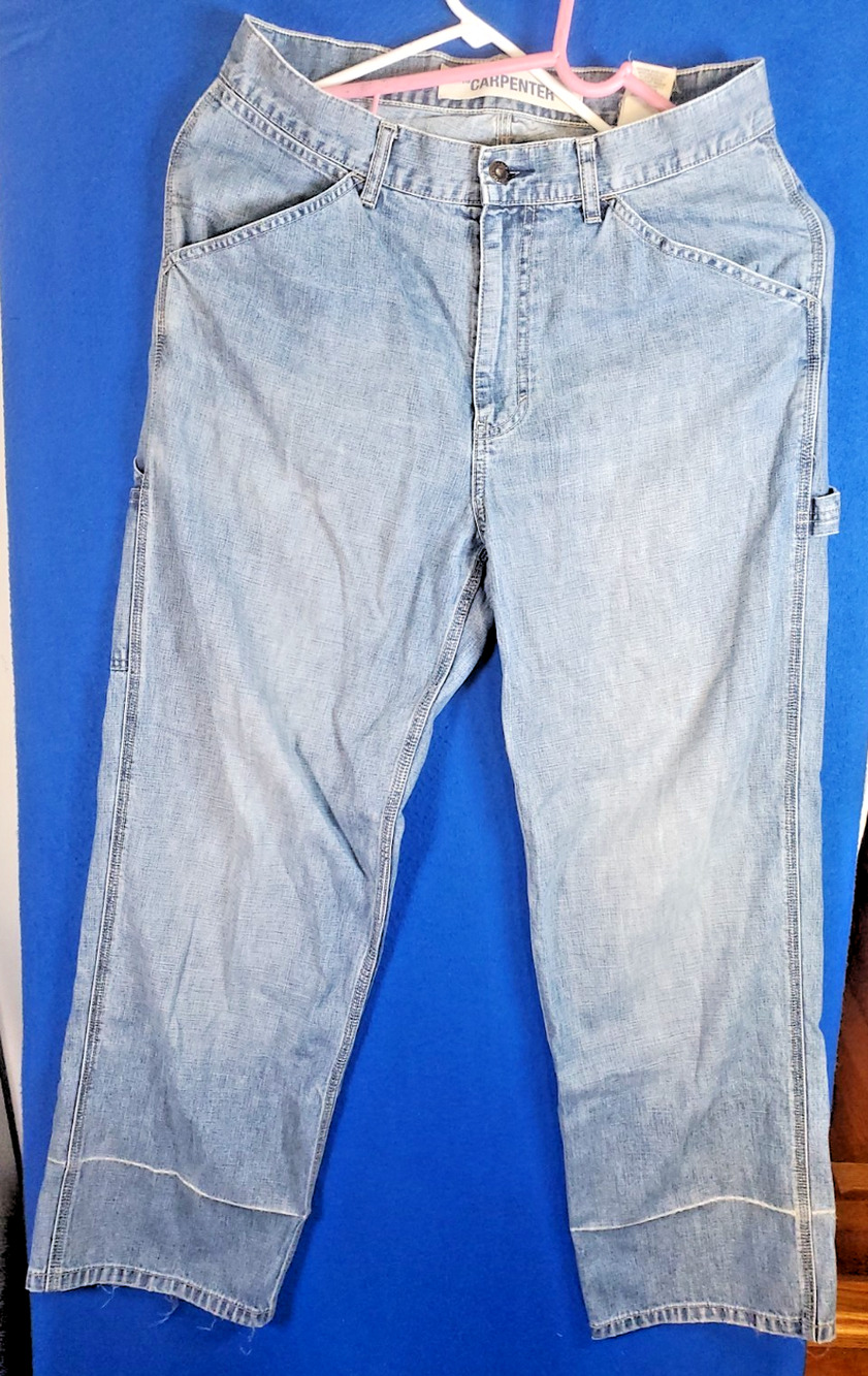Vintage Gap Carpenter Jeans Mens 33x30 Light Wash Baggy Denim Workwear Skater